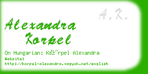 alexandra korpel business card